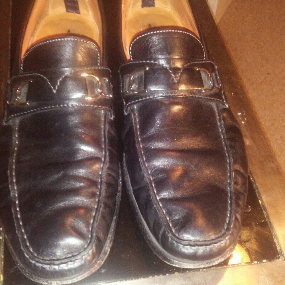 Santoni slip on loafer